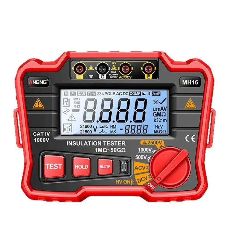 Exquisite- MH16 Insulation Resistance Meter High Precision AC/DC Voltage Ohm 2500V Tester Resistor Testing Megohmmeter Tool