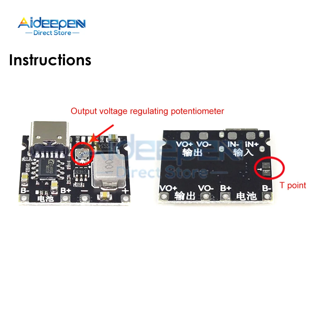 Type-C USB 5V 4.2V 2A Boost Converter Step-Up Power Module Lithium Battery Charging Protection Board For DIY Charger