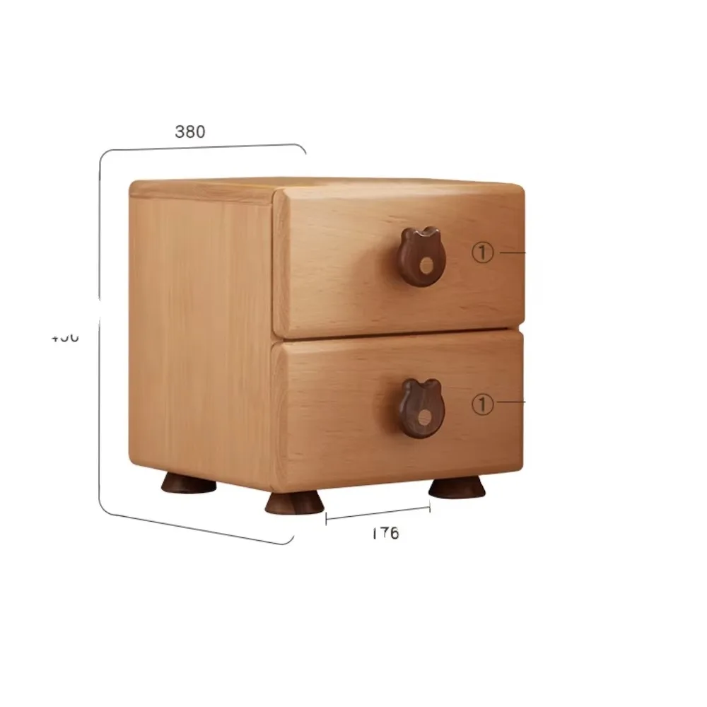E2027 너도밤나무 어린이 침대 옆 테이블 어린이용 나이트 테이블 소년용 침대 옆 테이블 소녀용 나이트스탠드