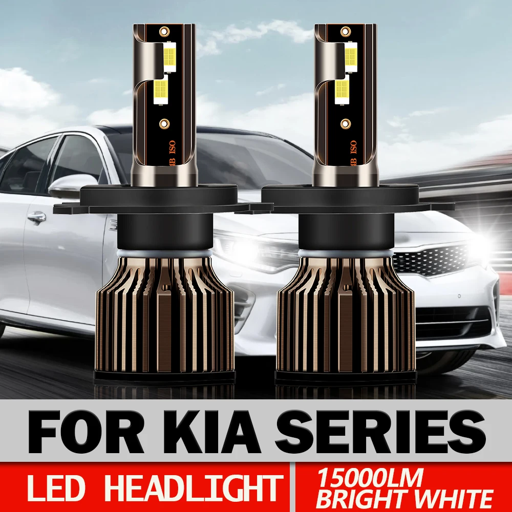 

2x HB3 HB4 Car LED Headlight Bulbs H7 H11 H4 H1 9005 9006 Auto Turbo Lamps For Kia Rio Soul Optima Picanto Sportange Carnival