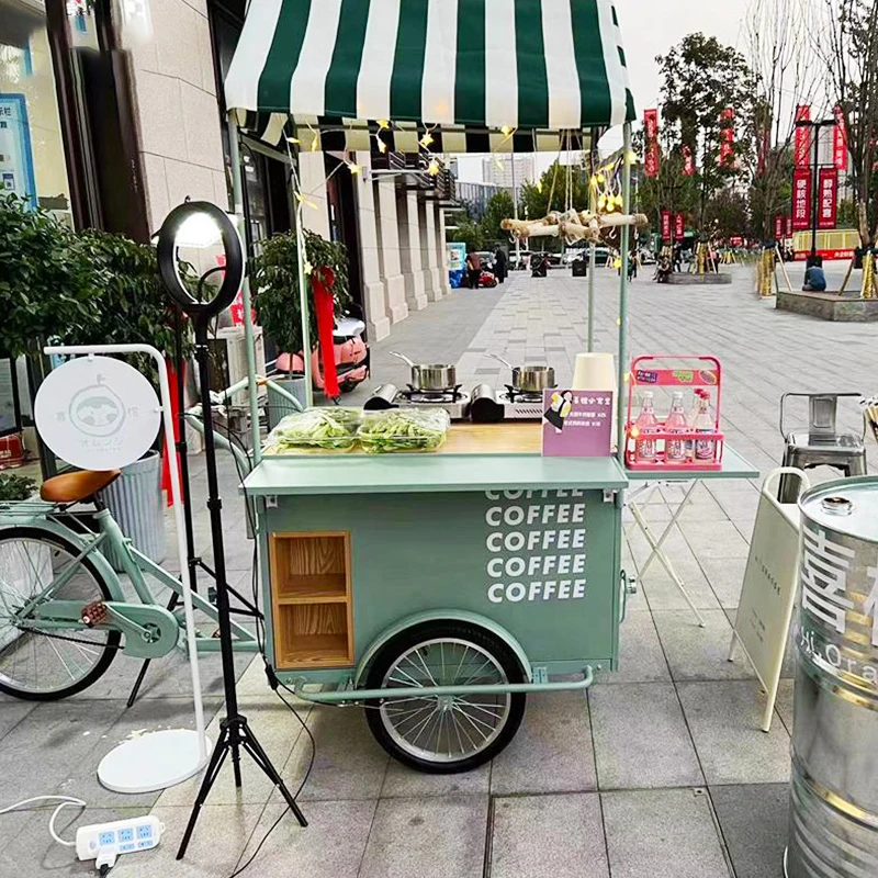 custom.Freshnow Low Price Mobile Street Food Quality Outdoor Cart Snack Bubble Tea Coffee Quality Sale