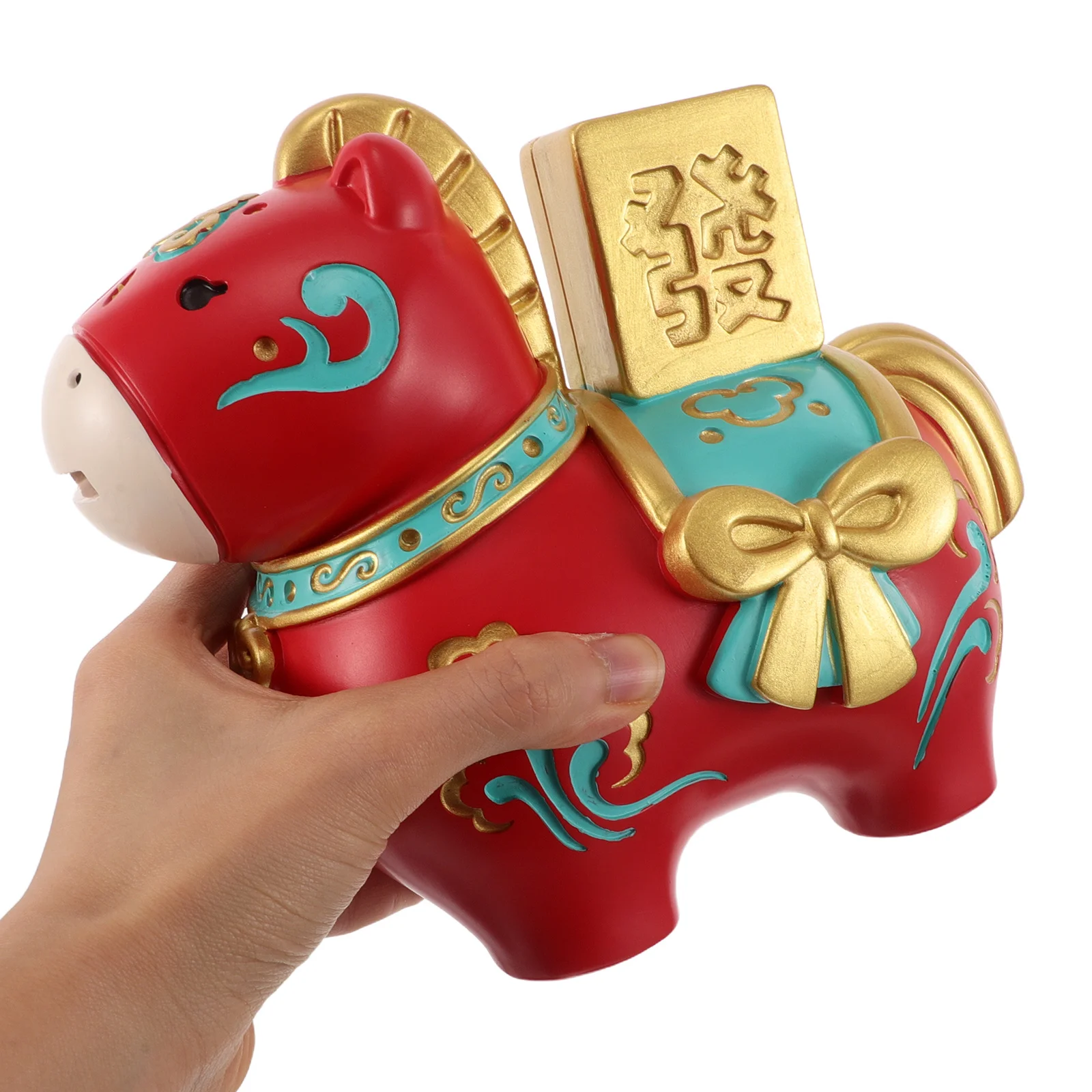

Year of The Horse Piggy Bank 2026 Chinese New Year Resin Coin Bank for Kids Saving Money Box Zodiac Animal Decorative Horse