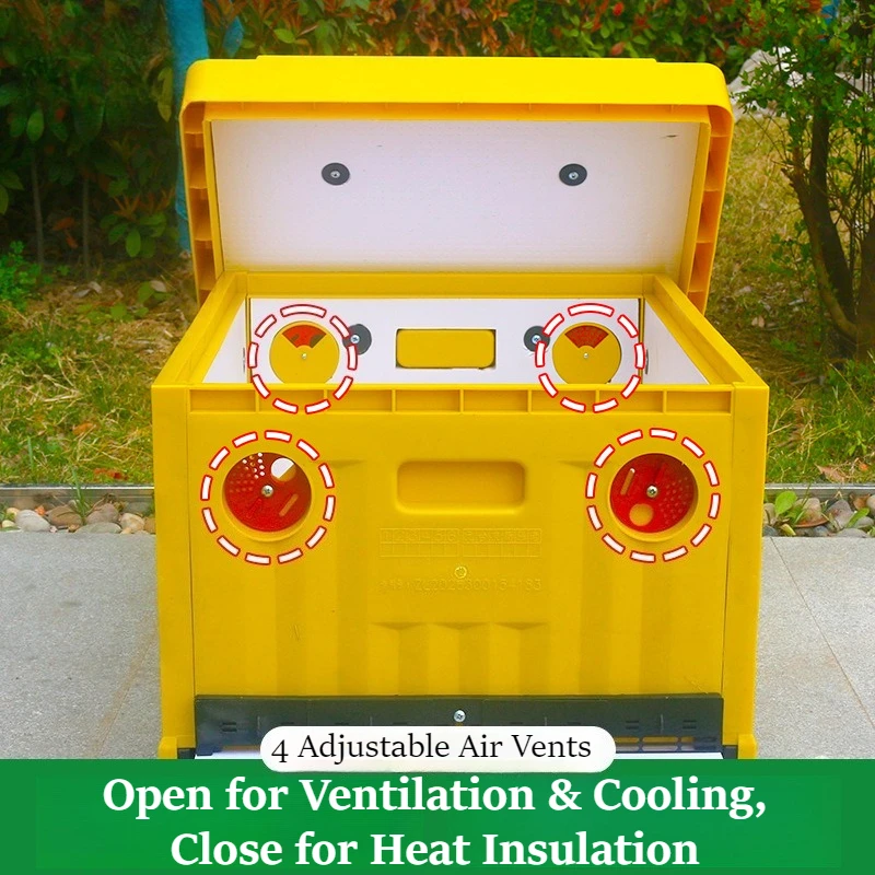 

10 Frame Plastic Beehive Insulated Langstroth Bee Hive with Adjustable Vents