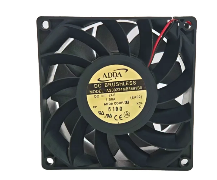 

ADDA AS09224MB3891B0 DC 24V 1.00A 92x92x38mm 2-Wire Server Cooling Fan