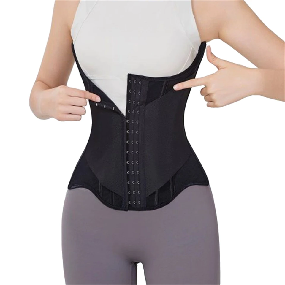 Becirzet Shapewear U-förmiger Taillentrainer Korsett für Damen, Hochkompressions-Body-Reduzierer, Brustlift, Stahlknochen-Taillentrainer – Detail 2