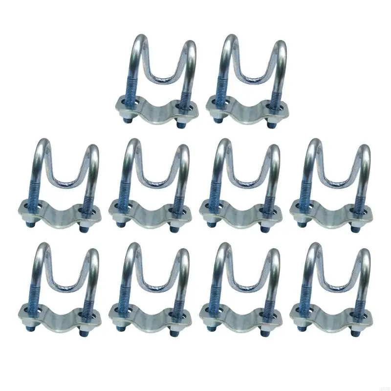 10pcs Logam Konektor Pipa Klem Double Fixator Buckle M68e