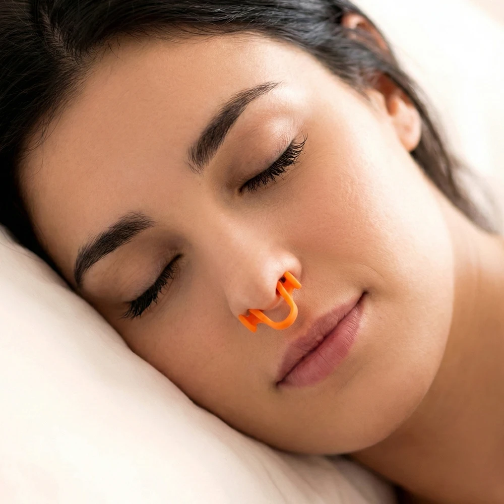 

Mini Stop Snoring Device Silicone Elastic Nose Clip Anti-Snoring Supplies To Prevent Snoring Good Sleep 2pcs