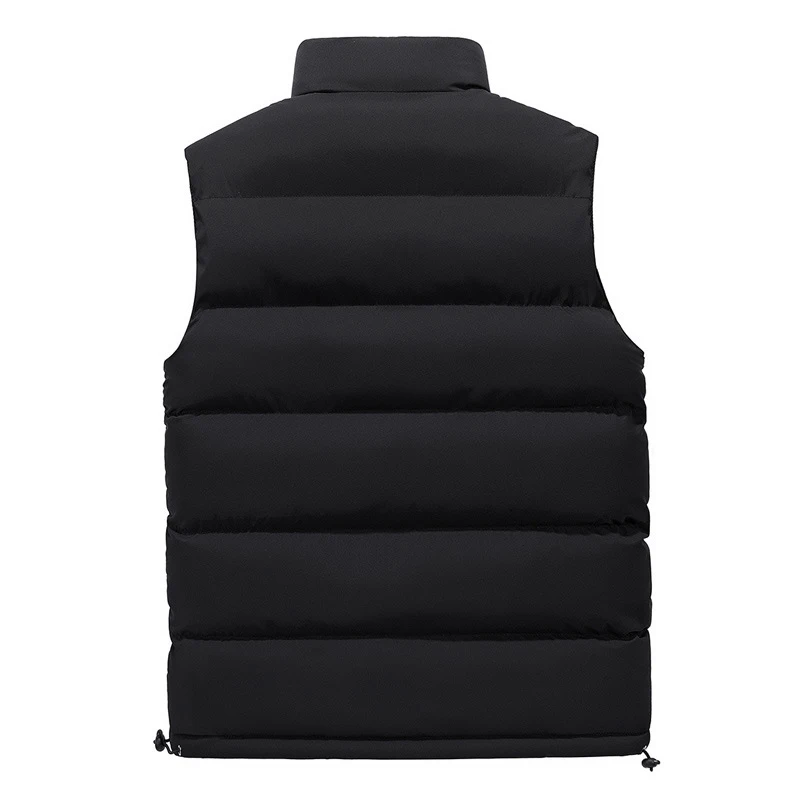 Casual Mens Vest Sleeveless Jacket Winter Coat Warm Cotton-Padded Vest Windproof Warm Thicken Waistcoat Outdoor Climbing Outwear