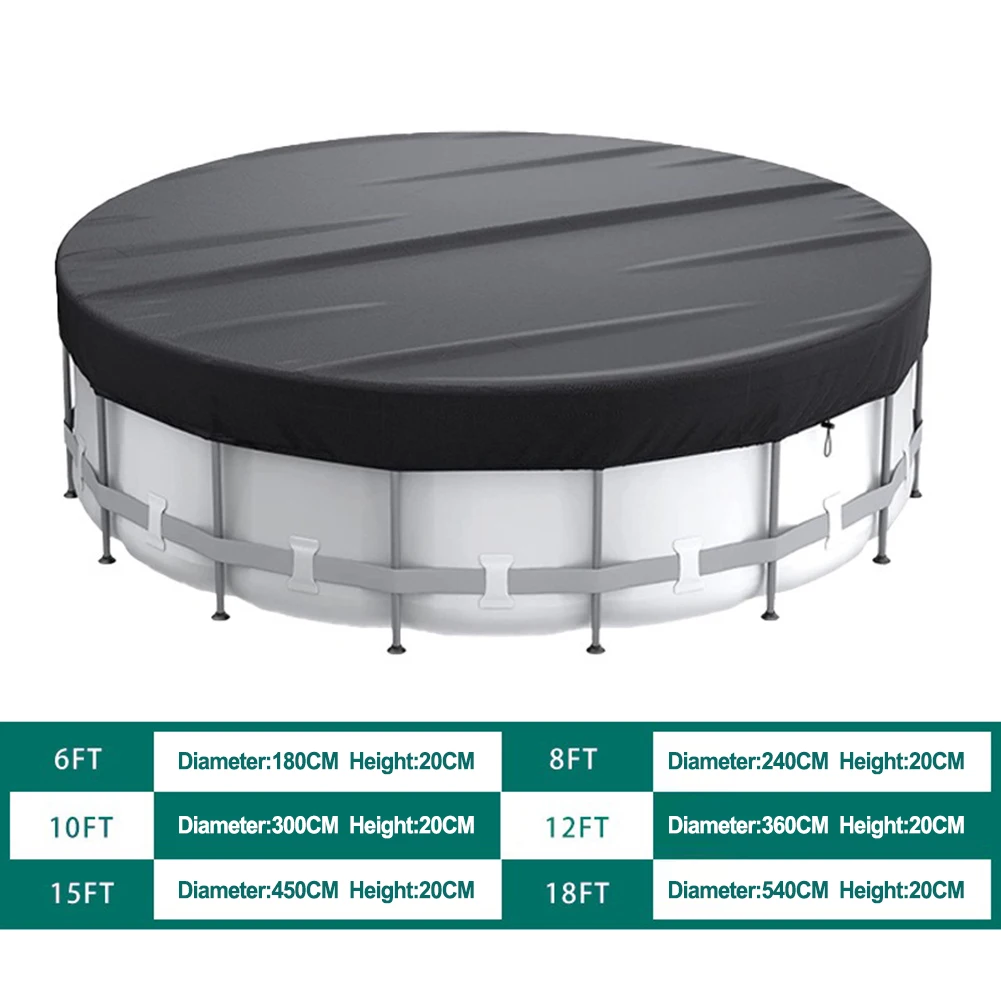 

Winter Pool Protection Round Pool Cover Drawstring Design Drawstring Design Pool Cover Robust Protection Versatile Compatibility