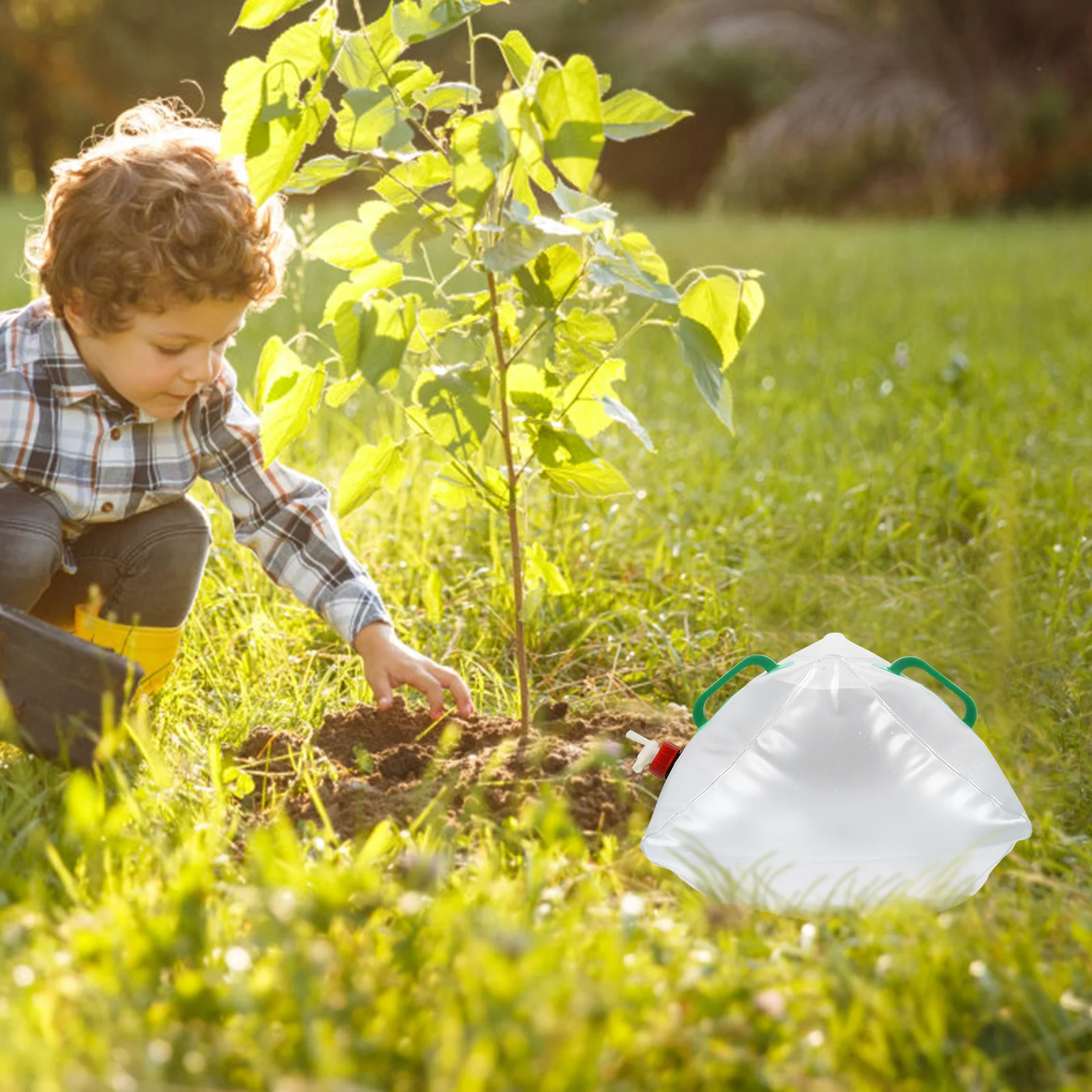 

2Pcs Durable Collapsible Water Carrier Bag Large Capacity Outdoor Portable Water Storage for Camping Hiking Emergency