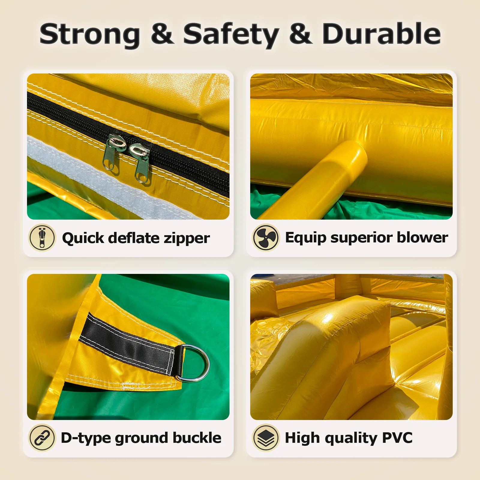 Kommerzielle aufblasbare weiße Hüpfburg im neuen Design mit Rutsche Hüpfburg/Goldsprunghaus/Anpassung Hüpfburg für Hochzeit