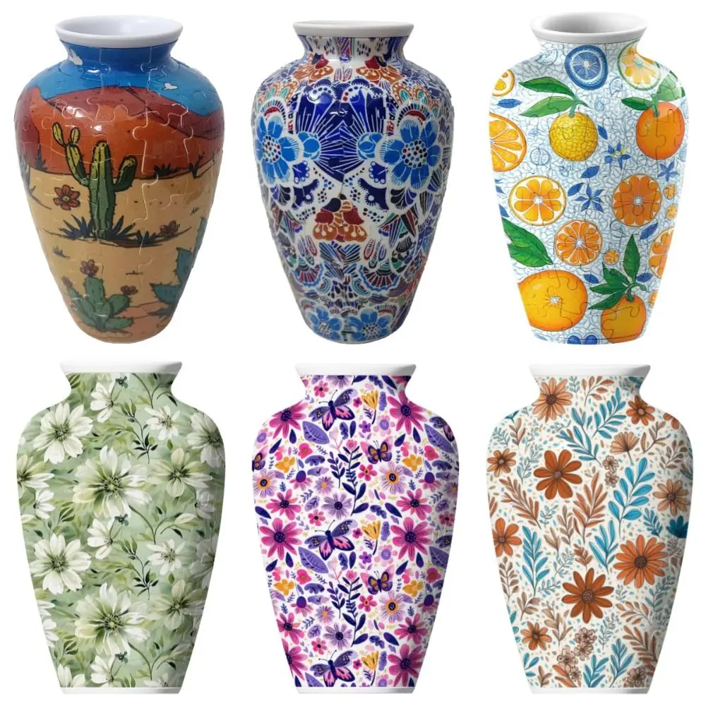 Kreatywny wazon 3D do składania, wodoodporny, do samodzielnego aranżowania kwiatów, artystyczny wazon z klocków, dekoracja domu, prezent na parapetówkę