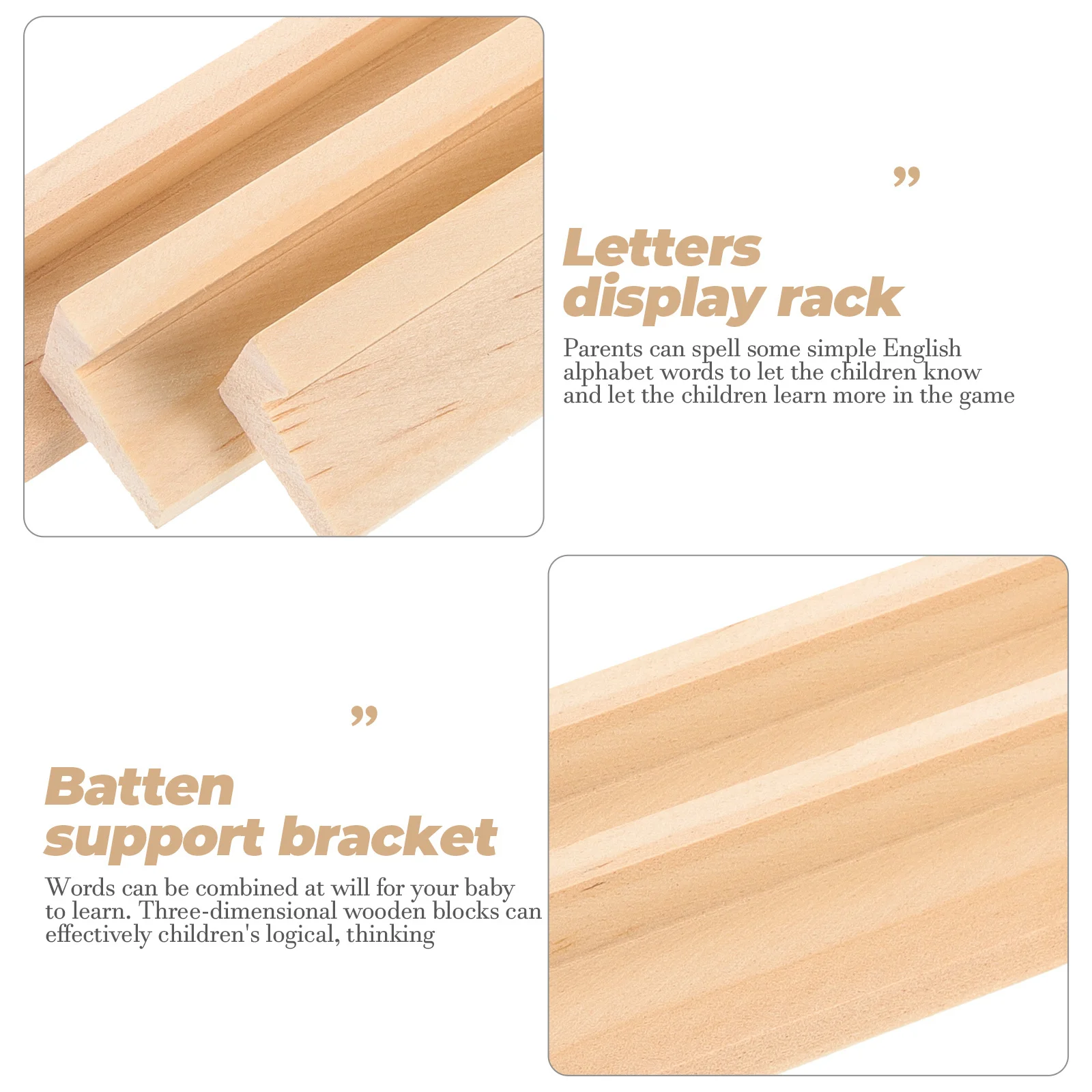 

10Pcs Letters Base Alphabet Wooden Display Stand Premium Educational Cognitive Learning Decor DIY Wood Crafts