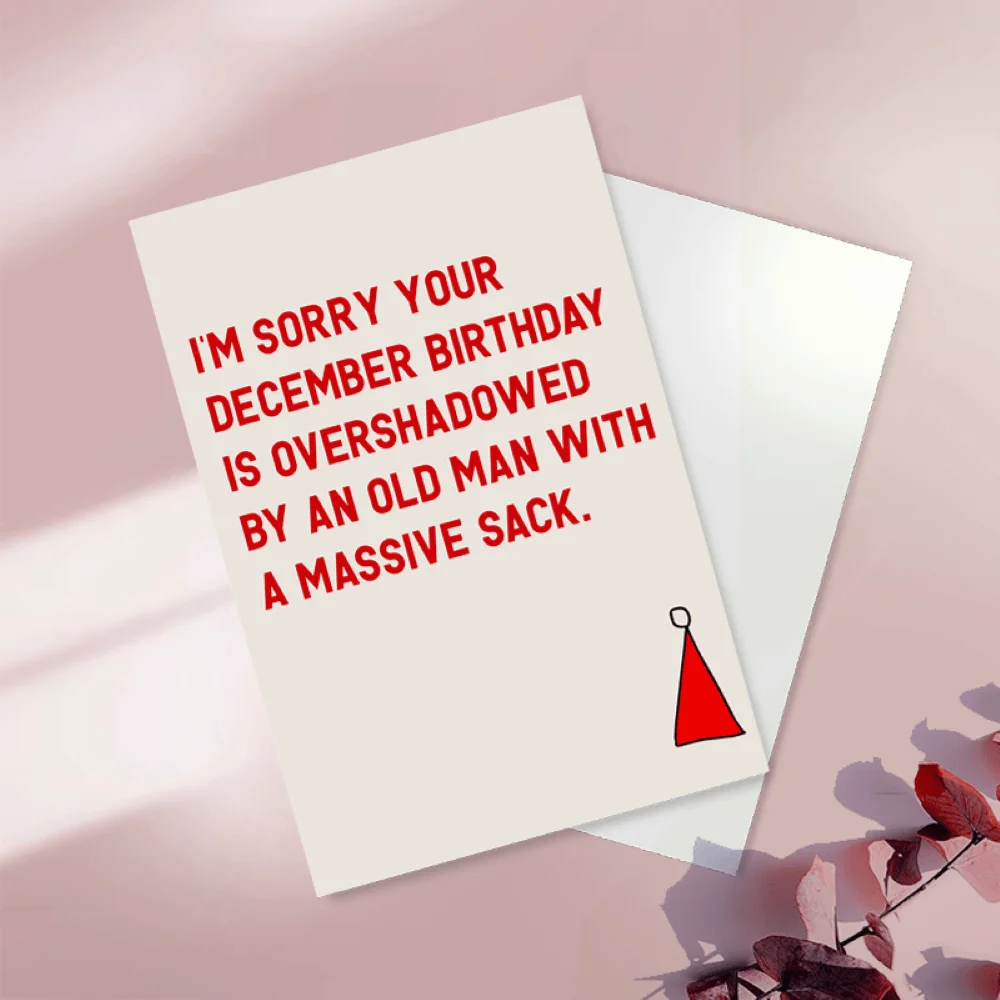 1pcs Funny December Birthday Card - Creative AUDIO Card for Best Friend, Him or Her - Hilarious Gift Idea