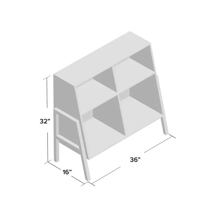 Living Room Furniture Estante Display, design angular atraente, 32 "H X 36" W