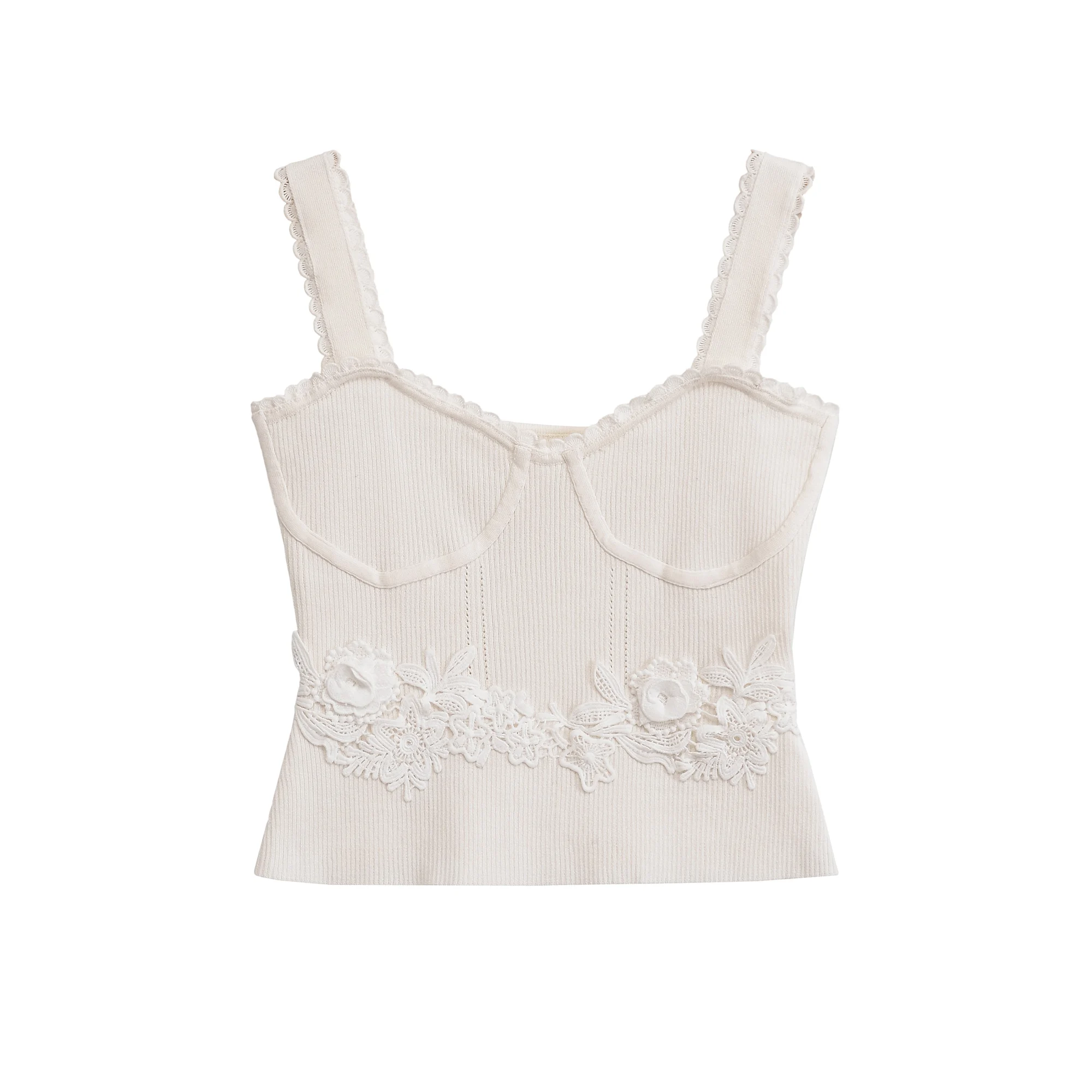 

Лето 2022, новый продукт, женская одежда, модный повседневный милый топ на подтяжках в корсетном стиле с кружевной отделкой