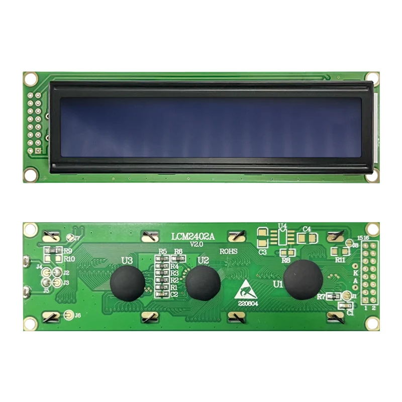 2402A LCD Dot Matrix Screen 2402 Character Module Bluish green/Blue screen 24X2 Microcontroller Character Display 5V ﻿