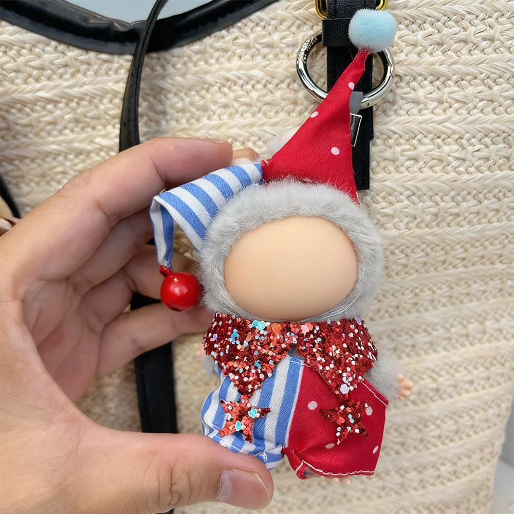 Clown Style Doll Clothes For 4.0 Labubu Accessories Halloween Ttheme 10cm Mini Love Clothes Luxury Outfit Keychain Decoration