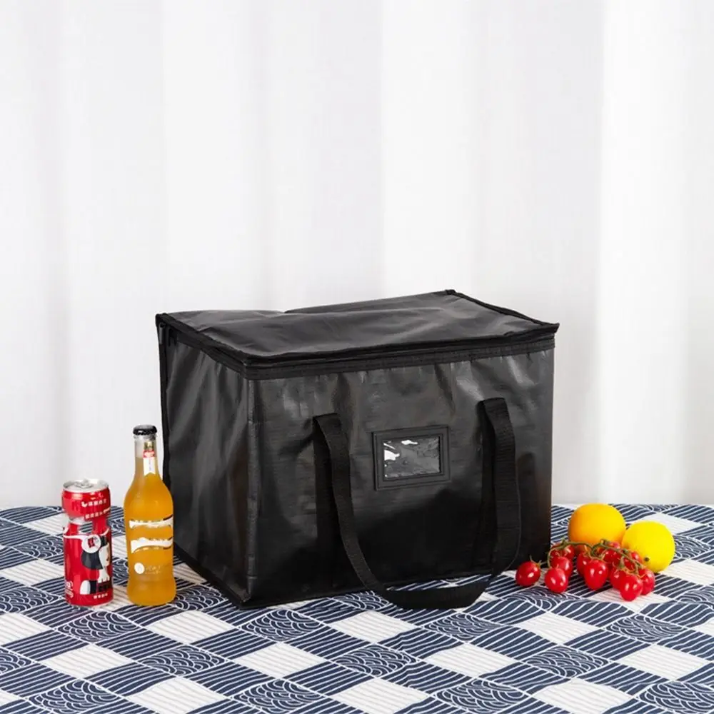 Foldable Lunch Bag Tote Pouch Ox Cloth Camping Food Storage Bag Food Hand Bags Thermal Insulated Cooler Box Camping Picnic Bag