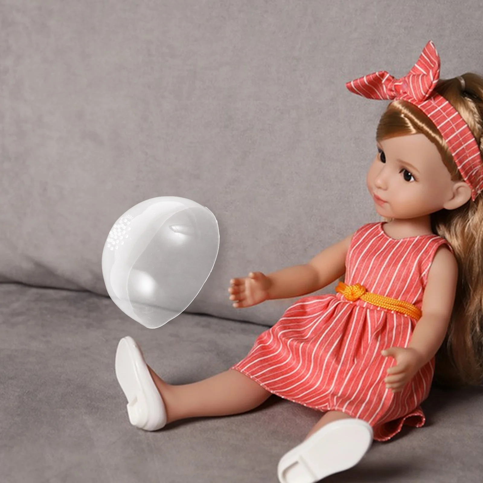 8Pcs Silicone Hair Cover Anti-Slip Cap for 22-24cm Head Circumference Styling and Protection Bjd Silicone Head Cap