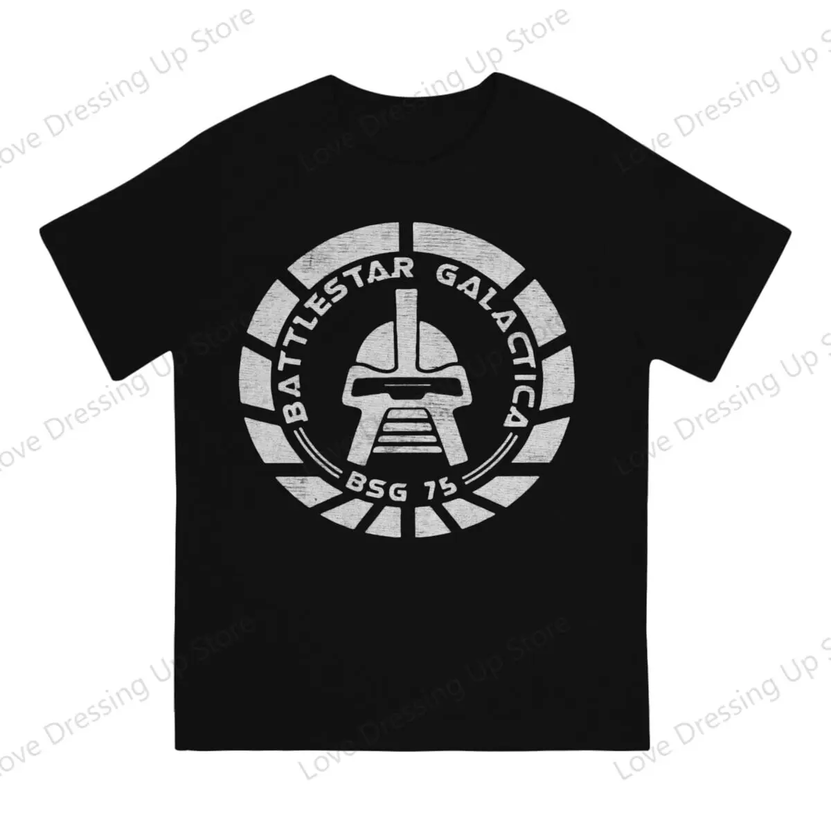 100% Cotton T-shirt  Loose Men T Shirts Battlestar Galactica BSG 75 Summer  Casual Short Sleeves S-6XL