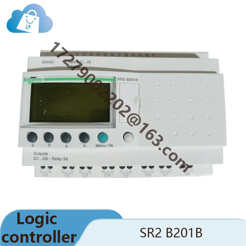 New original SR2 B201B Zelio 20-bit logic controller with panel 24VAC voltage with 12-bit input and 8-bit relay output sr2b201b