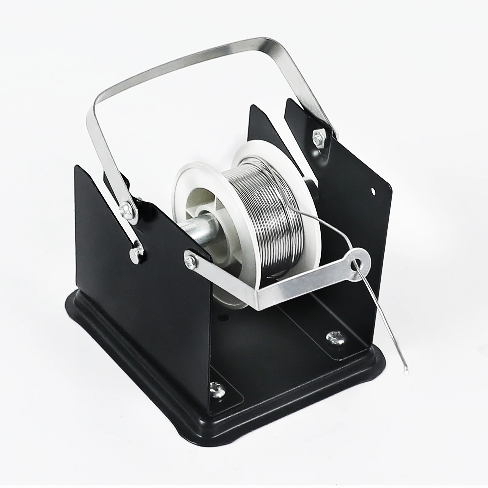 Toolour Solder Wire Stand Welding Wire Adjustable Roll Holder Solder Dispenser Reel Soldering Iron Holder Welding Tool
