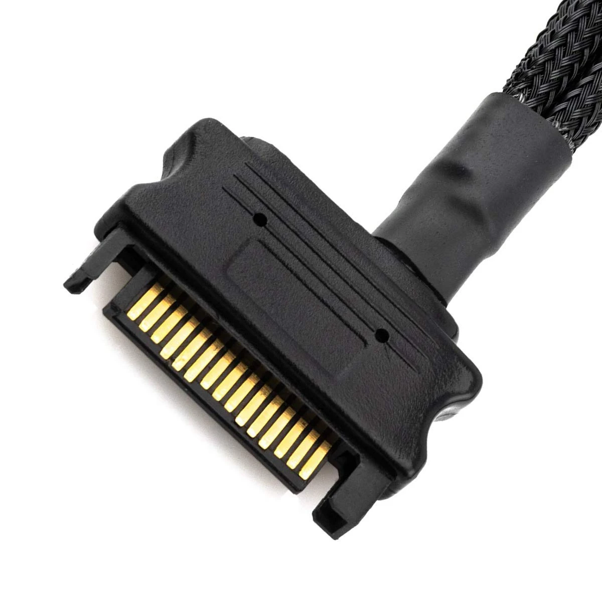 SMIEA Cooling Fan Adapter Cable, 15 Pin SATA to 4 x 3 Pin / 4 Pin PMW 12V PC Case Fan Power Adapter Cable to 15 Pin SATA