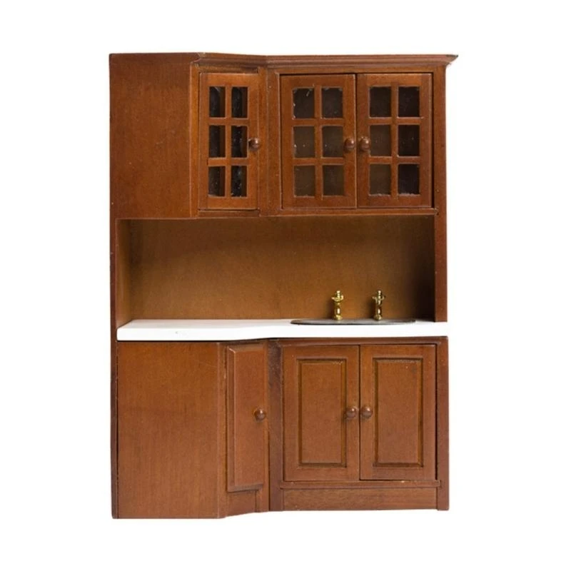 

090B Miniature Dollhouses Kitchen Cabinet 1/12 Dollhouses Furniture Display Accessory