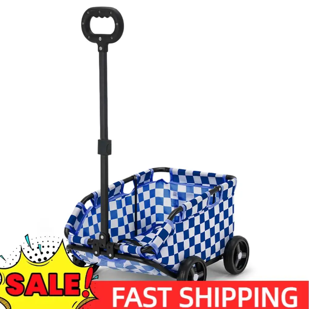 

Складная дорожная тележка для домашних животных, 4-колесная переноска для кошек на колесиках, коляска для домашних животных, легкая складная тележка для путешествий, покупок, прогулок