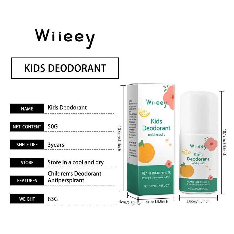 Vanilla Citrus Ball Fragrance for Children Sweating Ball Armpit Sweating Cleaning Fragrance Gentle Fresh.