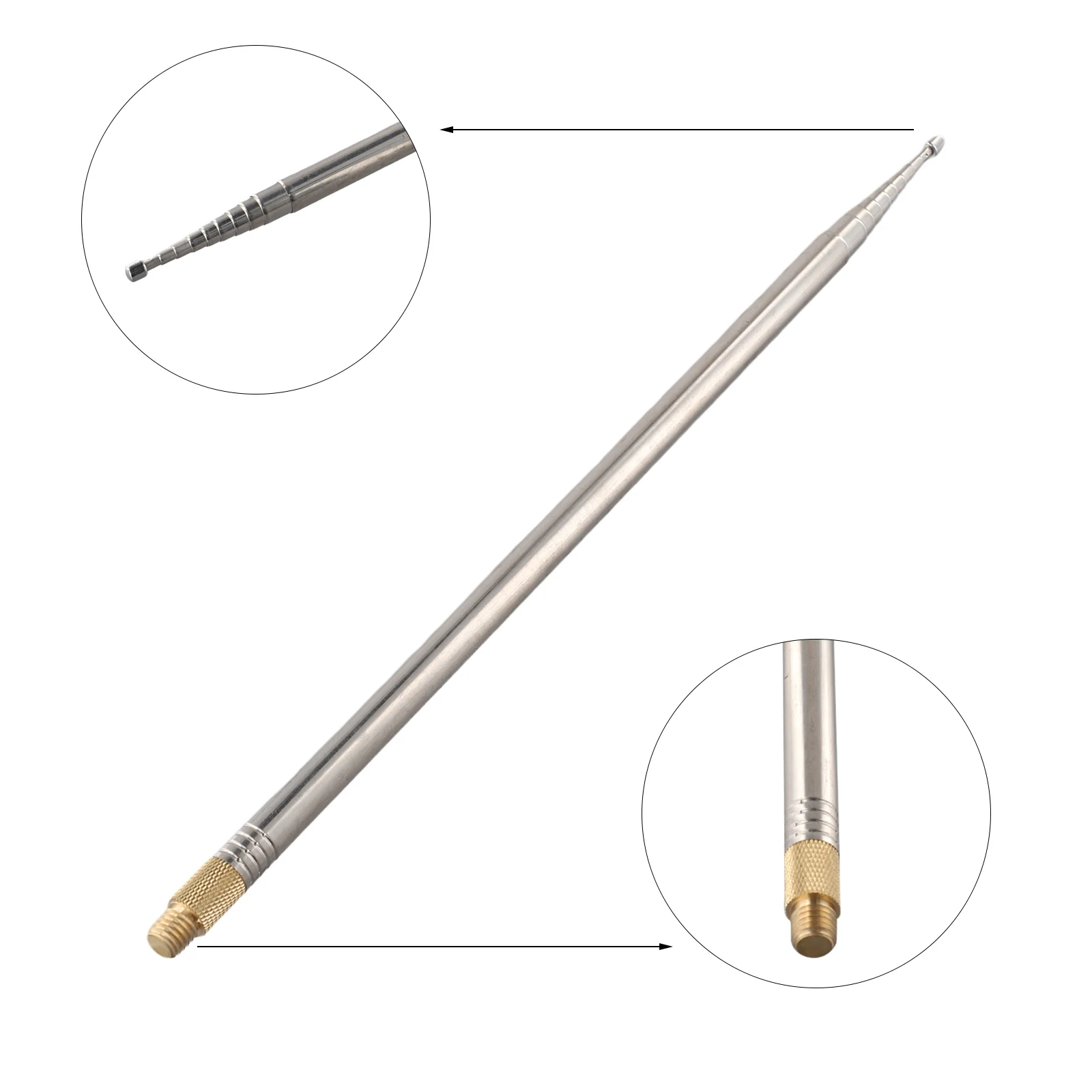 1 قطعة 304 الفولاذ المقاوم للصدأ 2.5 متر سوط هوائي ل Pac12 JPC7 هوائي موجة قصيرة DIY بها بنفسك هوائي تليسكوبي Xxxxxxxxxxxxxxxxxxxxxx