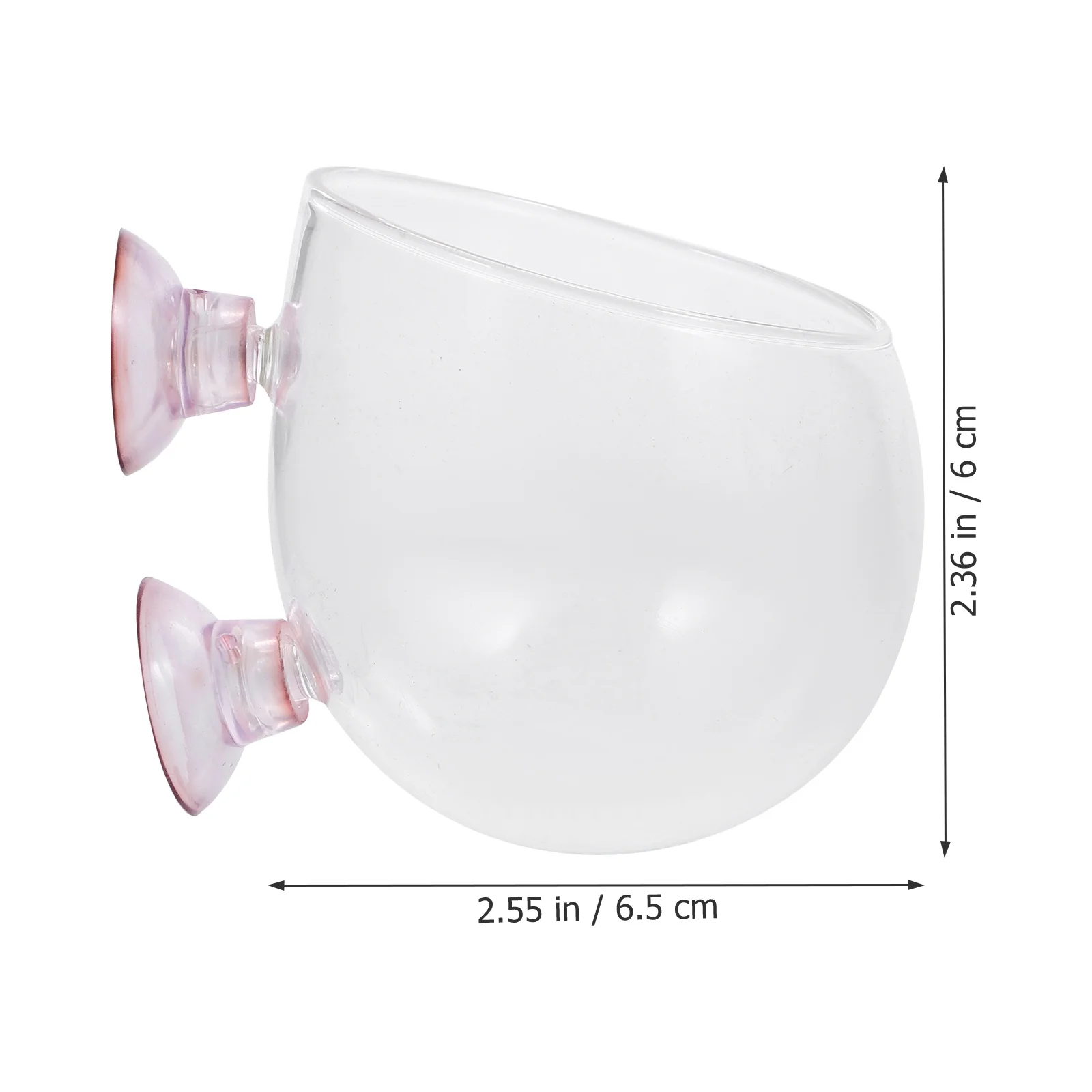 

Fish Tank Plant Pot Transparent 650x650x600cm Suction Cup Attachment Aquarium Aquatic Plant Bowl Holder Easy Style