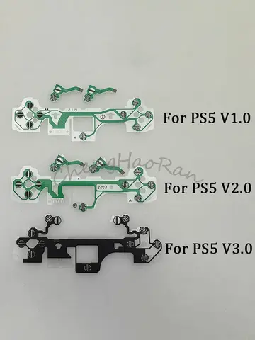 PS5 컨트롤러 용 1PC 전도성 필름 V1.0 2.0 3.0 PS5 게임 패드 용 리본 키패드 플렉스 케이블 LR 버튼 크로스 키 Flim ﻿