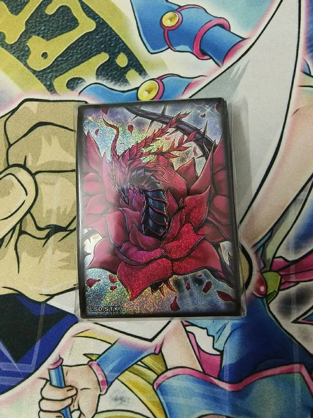 70Pcs Yugioh Master Duel Monsters Black Rose Dragon Collection Official Sealed Card Protector Sleeves