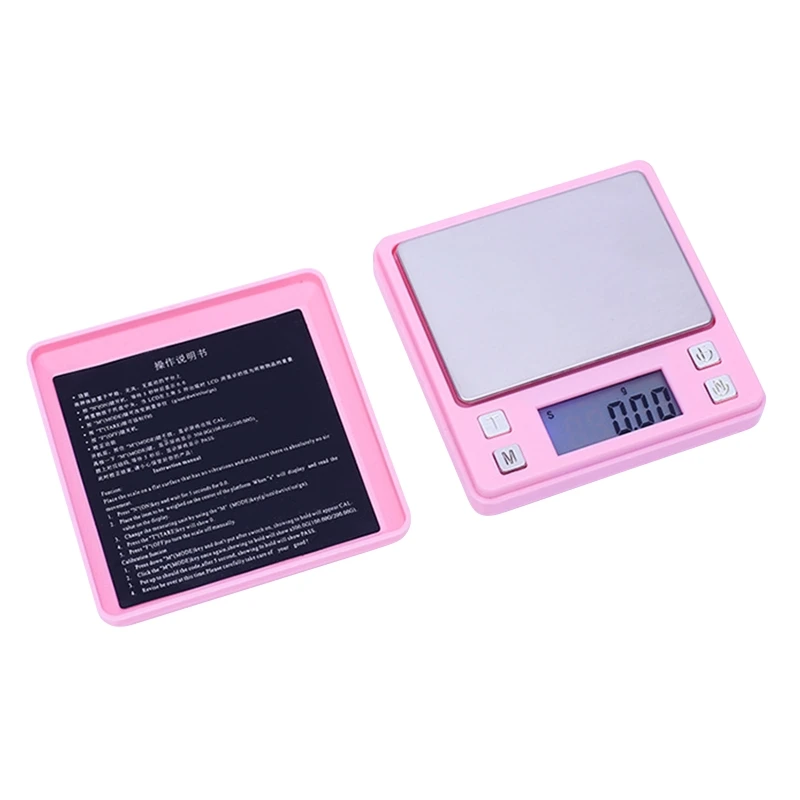 Digital Gram Scale with LCD Blue Backlight Dispaly 200g/0.01g Pocket Scale 6 Units Tare Function for Food Herb