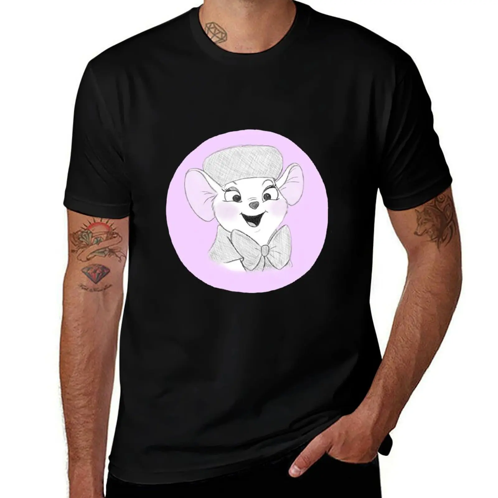 Camiseta de algodón de manga corta informal y suave de Miss Bianca from the Rescuers