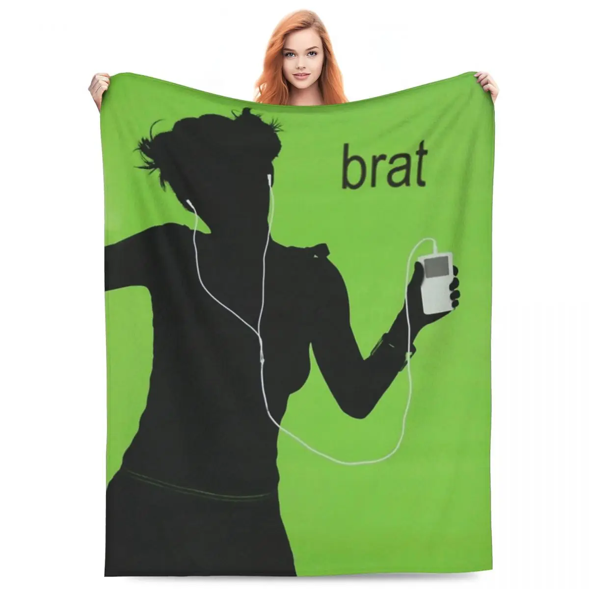 Multifunction Brat Album Charli XCX Singer Blanket Merchandise Bedding Decorative 2024 Concert Throw Blanket Soft Velvet for Car