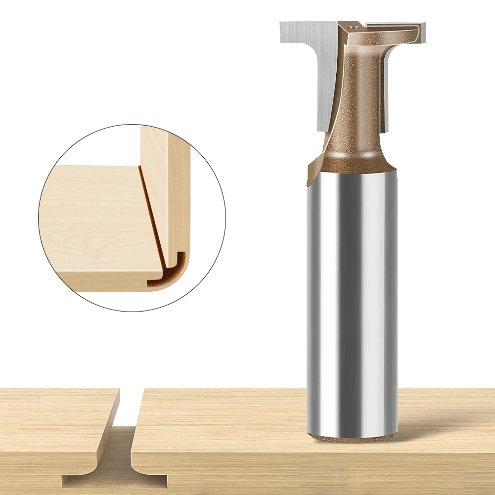 1 ud. Fresa de carbono de 12 mm con vástago de 1/2 pulgada para curvar arcos, cortador de ángulo plano ranurado de media caña, herramientas para trabajar la madera