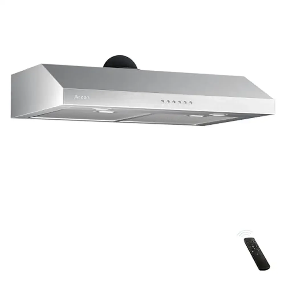 

30" 900 CFM Stainless Steel Under Cabinet Range Hood 4 Speed Soft Touch Switch LED Lights Reusable Aluminum Filter Energy-saving