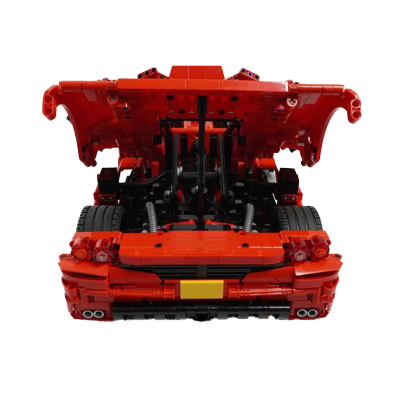 Super Car Series Red Super Car 1:10 Scale Building Block DIY Model Collection Experts Puzzle Originality Brick Toy Birthday Gift