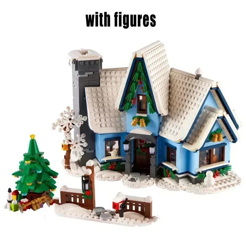 10275 Santas Visit 10293 Building Block Kit Gifts for Kids Winter Railway Station Christmas Present Bricks Toys Children