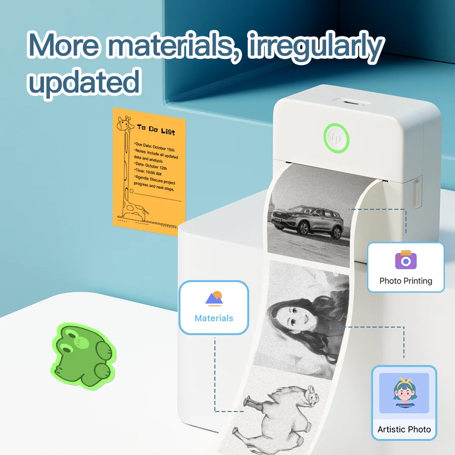 X6 Mini Drucker Aufkleber Papier Fehler Druckmaschine HD Fotodrucker Etikettendrucker für Journal Notizen Memo Kinderspielzeug Geburtstagsgeschenk