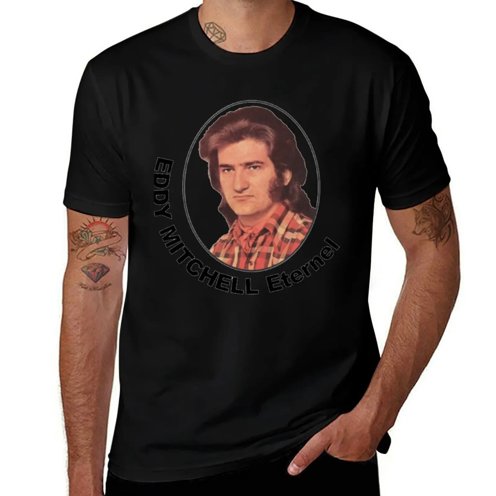 

Homage to Eddy Mitchell Eternal Classic . T-Shirt fashion shirts oversized t shirt cotton graphic tees mens cotton t shirts