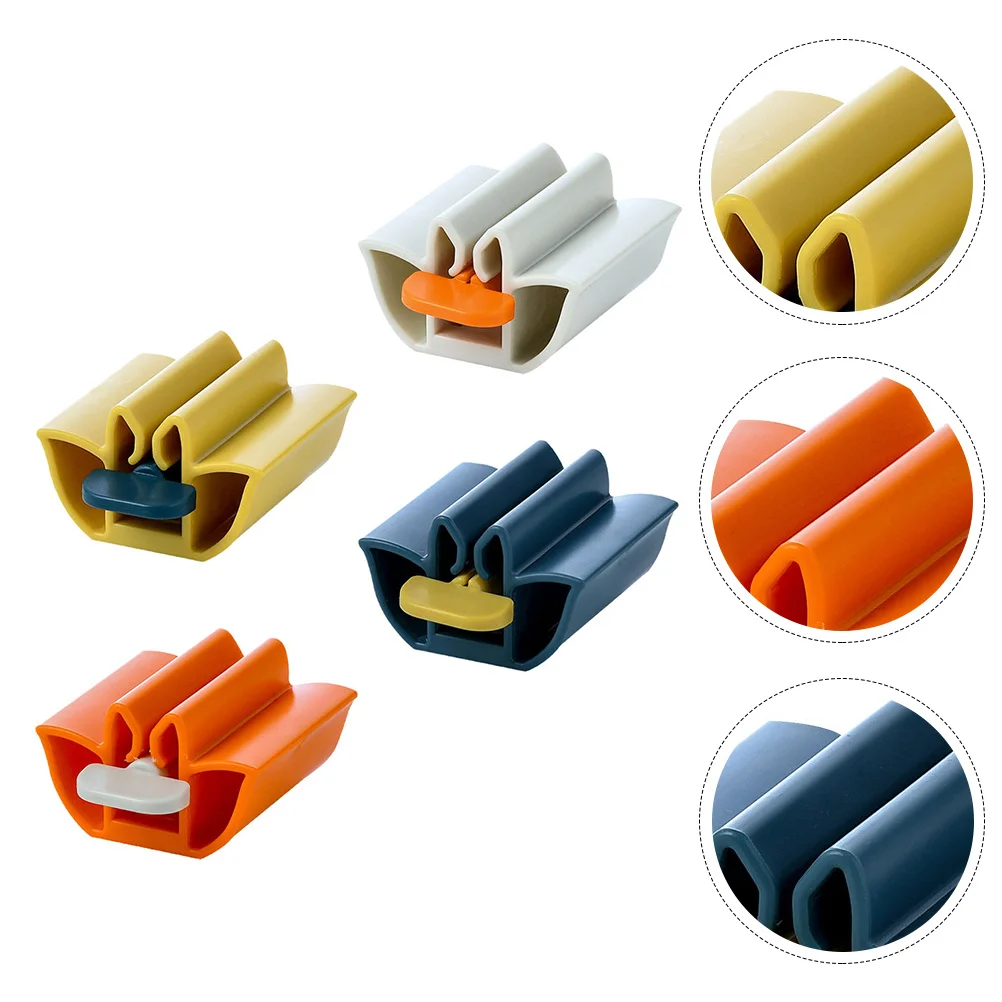 

4Pcs Manual Rolling Toothpaste Squeezer ABS Tube Extruder Tool for Bathroom Toothpaste Dispenser Bathroom Accessories
