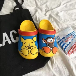 Winnie the pooh sandali donna 2024 nuove scarpe con foro estate alla moda esterno indossare sandali e pantofole scarpe da bambino in stile coreano