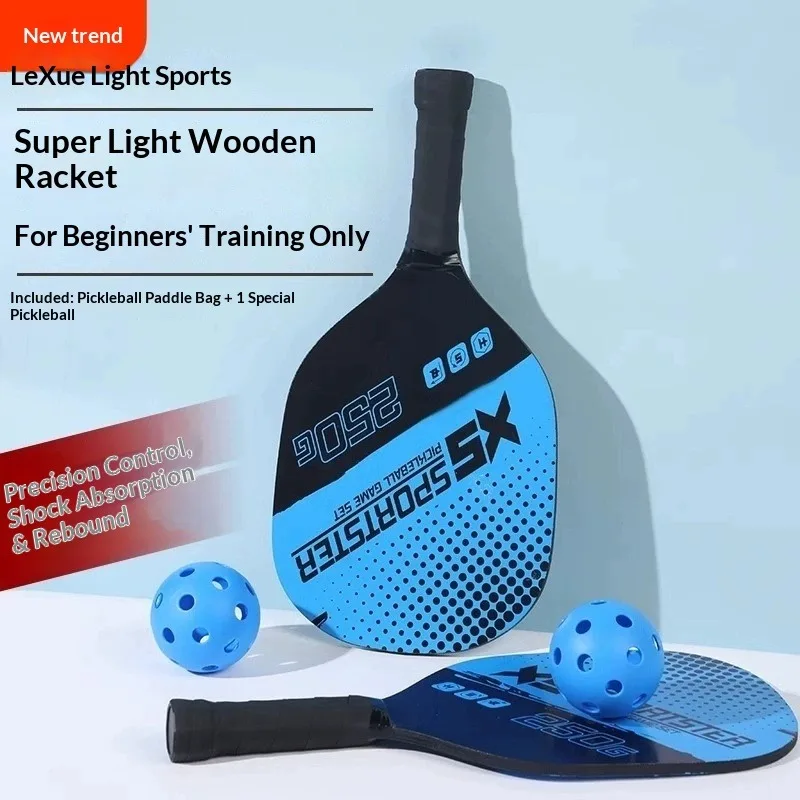 Pickleball Rackets Set Pickleball Paddle Set of 2 Rackets & 4 Pickleballs Balls Pickle-Ball Racquet with Balls Sports Accessory