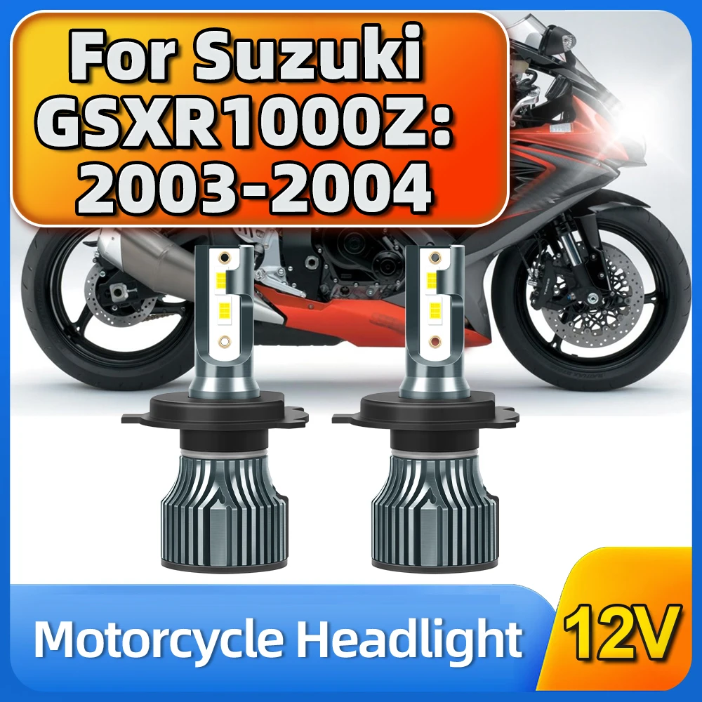 

Moto LED Motorcycle Headlight Bulbs 3570 CSP Chip HiLo Lamp Scooter 12V H4 Turbo Headlamp 20000LM For Suzuki GSXR1000Z 2003 2004