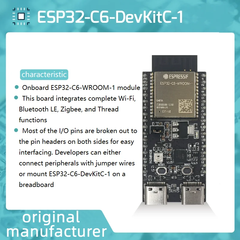 Conseil de développement ESP32-C6-DevKitC-1 Conseil d\'évaluation ESP32-C6 PSE Nouveau Original