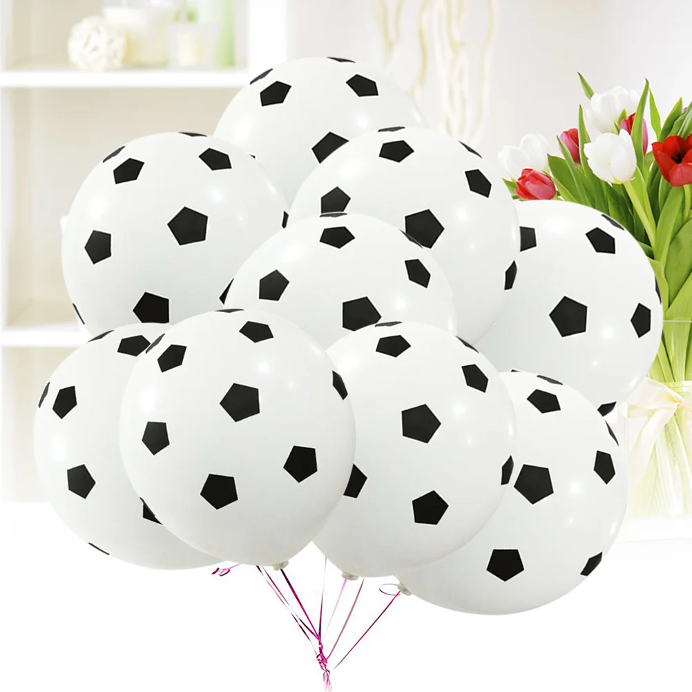 

20Pcs Soccer Latex Rubber Balloons 12inch Party Decorations for Birthday Wedding Football Pattern Reusable Party Rubber Balloon